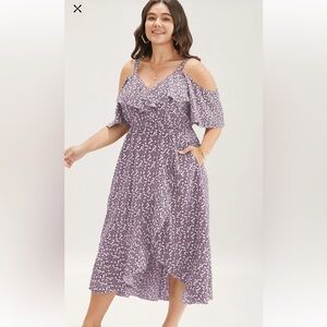 Plus Ditsy Floral Midi Dress